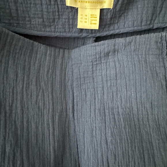 Maeve By Anthropologie Pintucked Wide-Leg Pants navy - Picture 6 of 6